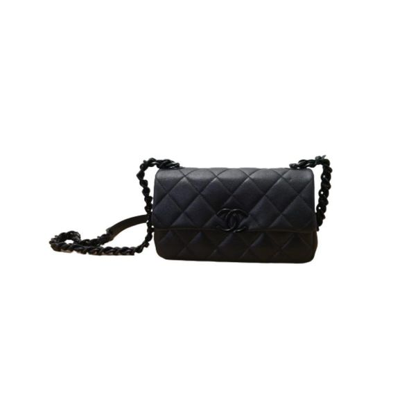 Gun metal black Chanel flap bag - Picture 1 of 8